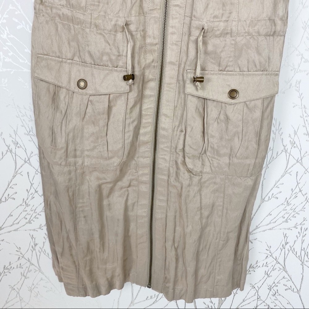 ZENERGY by CHICO’S Tan Utility Zipper Shift Dress - Picture 7 of 14
